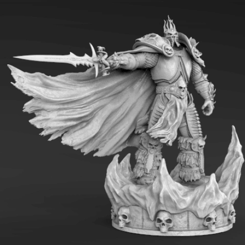 preview of Wrath of the Lich King 3D Printing Figurine | Assembly