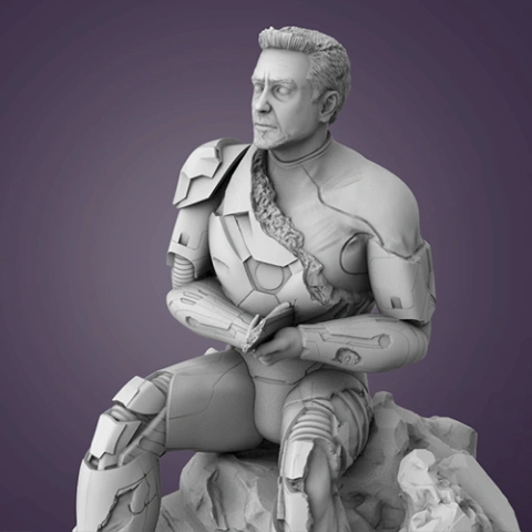 preview of The Defeated Iron Man 3D Miniature for Diorama | Assembly