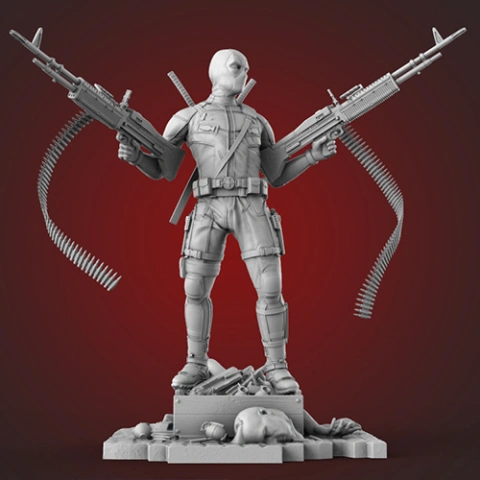 preview of Deadpool 3D Printing Figurine | Assembly