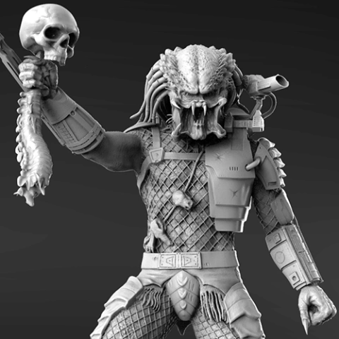 preview of Predator Jungle Hunter 3D Printing Figurine | Assembly
