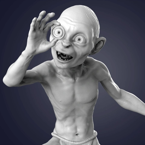 preview of Gollum & His Precious 3D Printing Figurine | Assembly