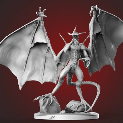 preview of Bahamut Final Fantasy 3D Printing Figurine | Assembly