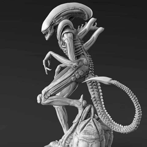 preview of Alien Xenomorph 3D Printing Figurine | Assembly