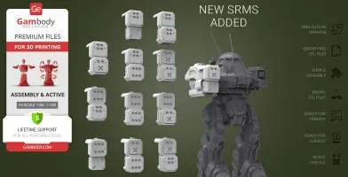 Guns Pack for UrbanMech 3D Printing Models | Assembly