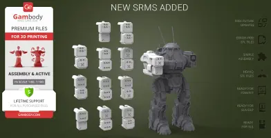 Guns Pack for UrbanMech 3D Printing Models | Assembly