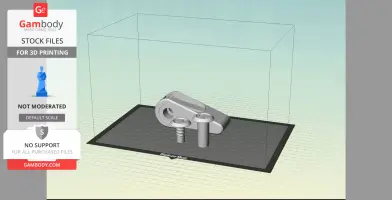 3D model of Fallout 4 laser pistol parts on a MakerBot printing interface.