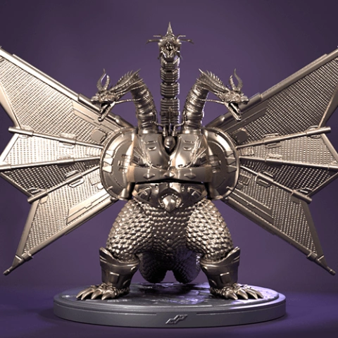 preview of Mecha-King Ghidorah 3D Printing Figurine | Assembly