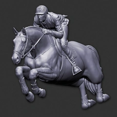 preview of Horse & Jockey Riding Pose
