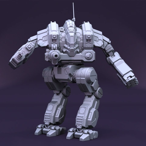 preview of MWO Cataphract 3D Printing Model | Assembly + Action
