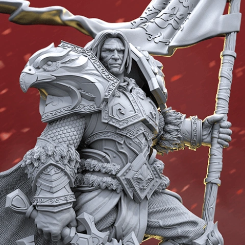 preview of Varian Wrynn 3D Printing Figurine | Assembly