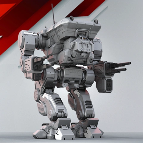 preview of MWO Warhawk 3D Printing Model | Assembly + Action