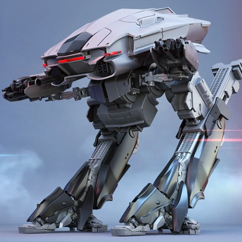 preview of ED-209 (2014) 3D Printing Model | Assembly + Action