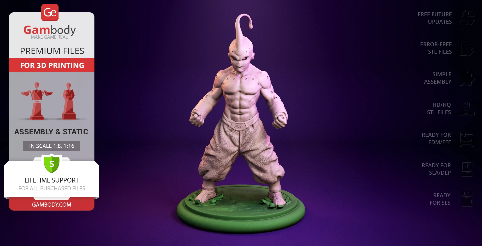 Buy Kid Buu 3D Printing Figurine | Assembly