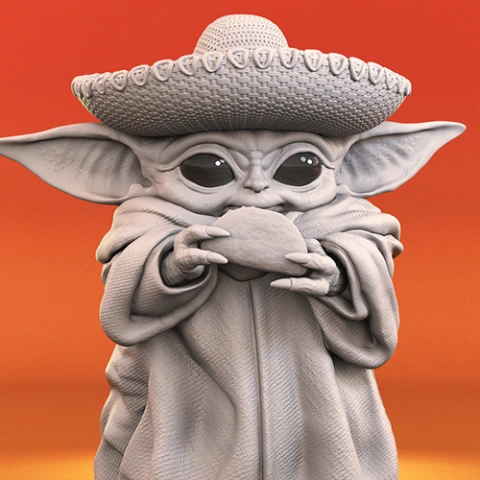 preview of Baby Yoda - Cinco de Mayo 3D Printing Figurine | Assembly