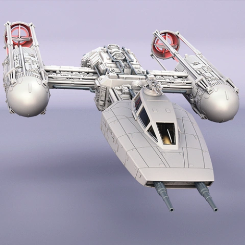 preview of Y-wing Starfighter 3D Printing Model | Assembly