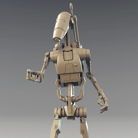 preview of B1 Battle Droid 3D Printing Model | Assembly + Action