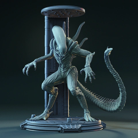 preview of Alien in Chamber 3D Printing Figurine | Assembly