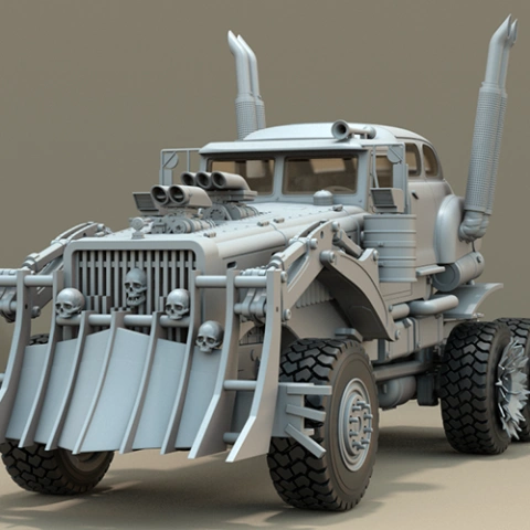 preview of War Rig Truck 3D Printing Model | Assembly + Action