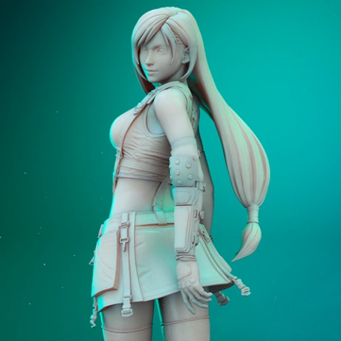 preview of Tifa Lockhart 3D Printing Figurine | Assembly