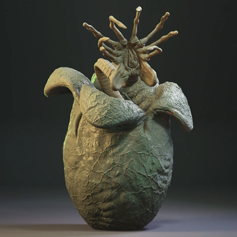 preview of Facehugger & Egg 3D Printing Figurine | Assembly