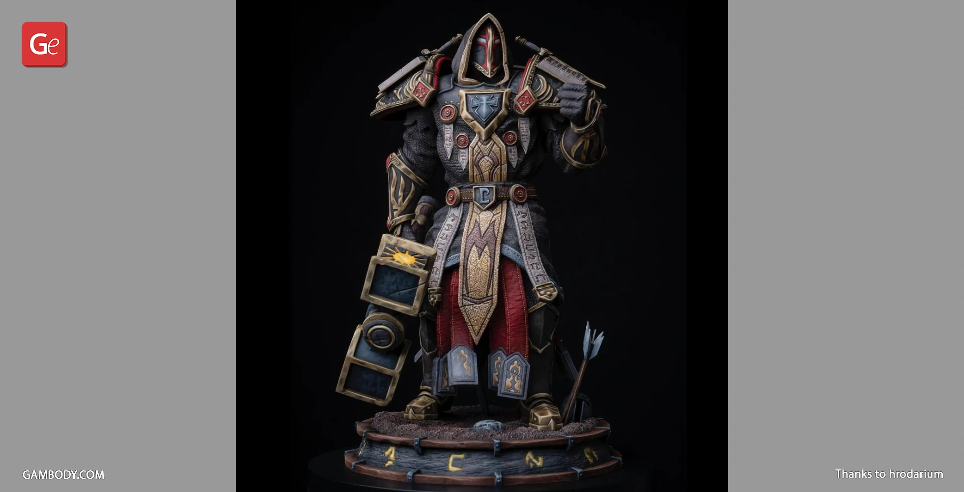 Buy Paladin Judgement Armor 3D Printing Figurine | Assembly