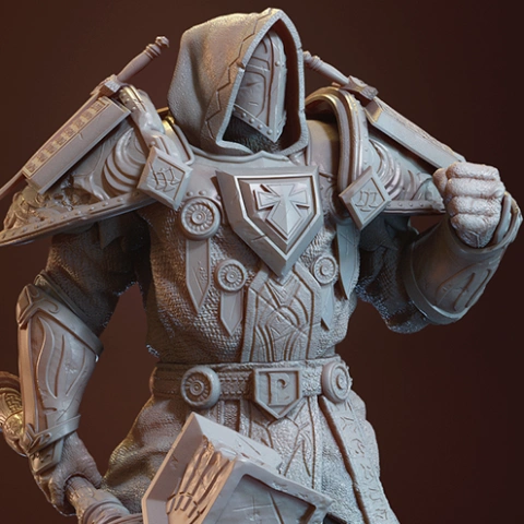 preview of Paladin Judgement Armor 3D Printing Figurine | Assembly