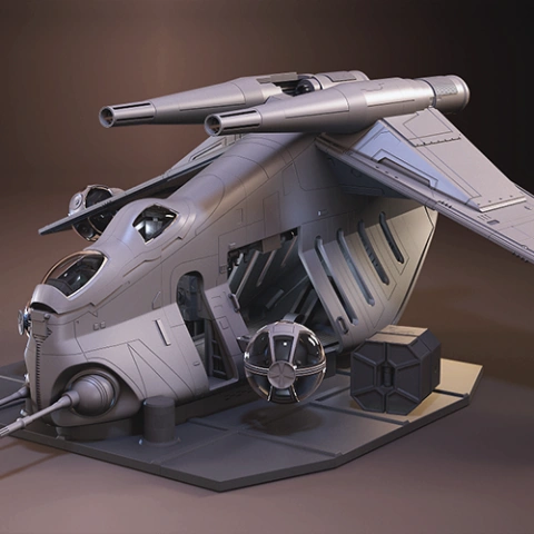 preview of LAAT/i Gunship 3D Printing Model | Assembly
