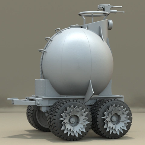 preview of War Rig Fuel Pod 3D Printing Model | Assembly + Action