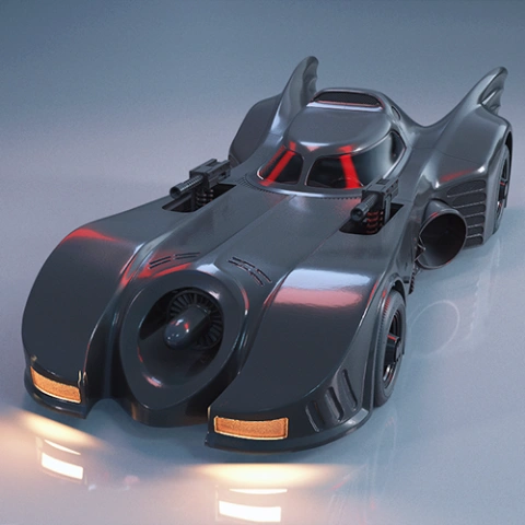 preview of Batmobile 1989 3D Printing Model | Assembly + Action
