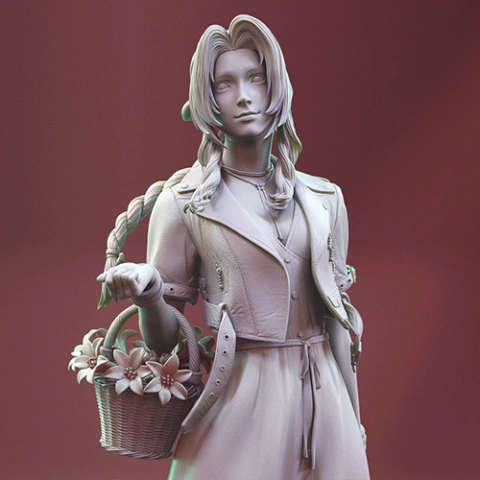preview of Aerith Gainsborough 3D Printing Figurine | Assembly