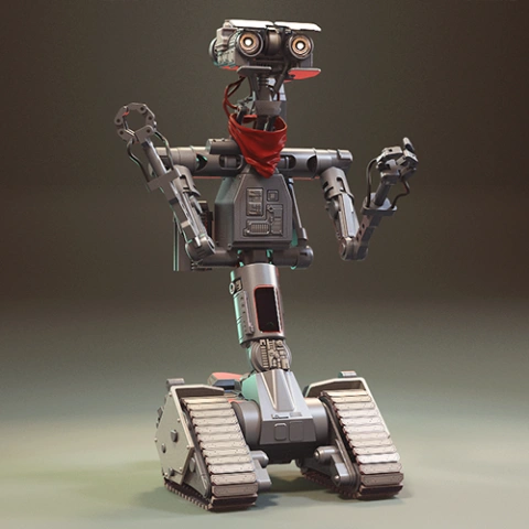 preview of Johnny 5 3D Printing Model | Assembly + Action