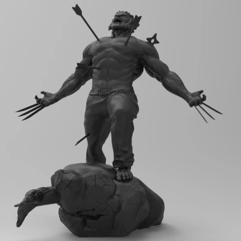preview of Wolverine Statue