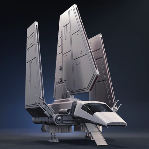 preview of Imperial Shuttle 3D Printing Model | Assembly + Action