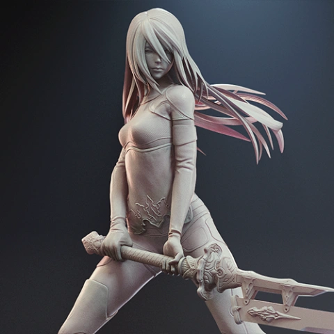 preview of YoRHa A2 Fighting Posture 3D Printing Figurine | Assembly