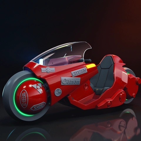 preview of Akira Bike 3D Printing Model | Assembly + Action