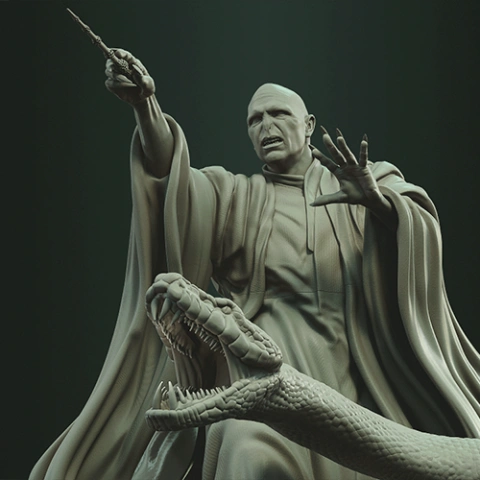 preview of Lord Voldemort 3D Printing Figurine | Assembly