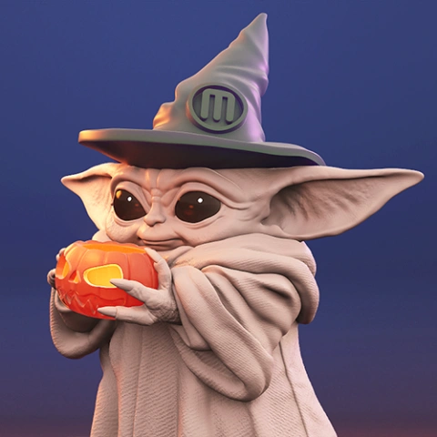 preview of Baby Yoda Halloween 3D Printing Figurine | Assembly