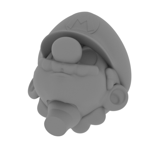 Mario - Head 1 - Angry Head Full.stl