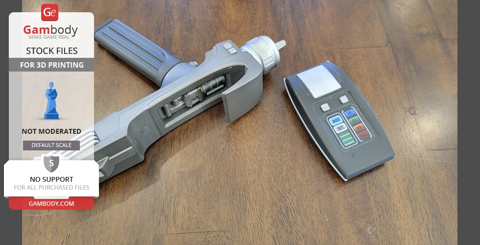 A Star Trek Phaser MK2 3D model from 'Star Trek Continues' with detailed controls and emitter.