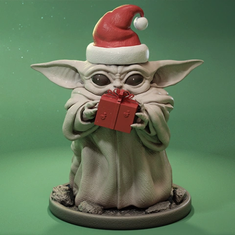 preview of Baby Yoda Christmas 3D Printing Figurine | Assembly