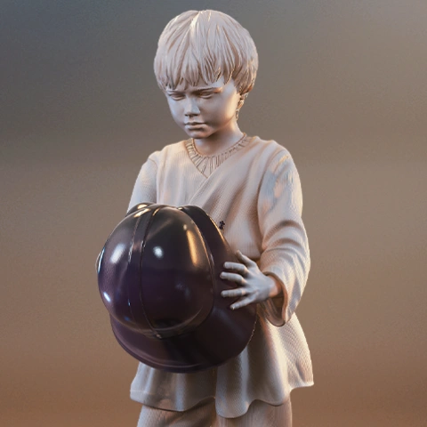 preview of Young Anakin Skywalker 3D Printing Figurine | Assembly
