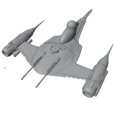 preview of Mandalorian N1 Starfighter for 3.75 Action Figure with Firing Missiles