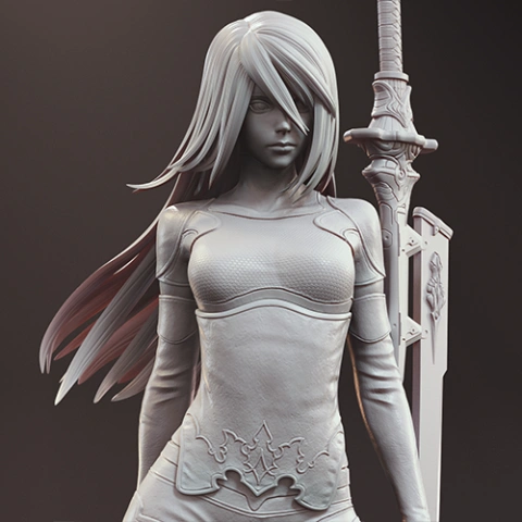 preview of YoRHa A2 Standing Posture 3D Printing Figurine | Assembly