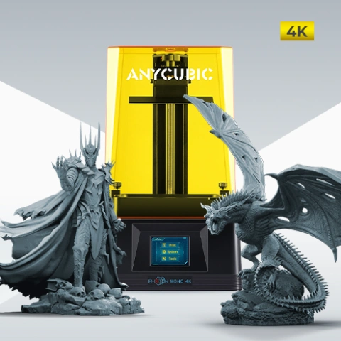preview of Anycubic Mono 4K 3D Printer + Viserion Ice Dragon + Sauron