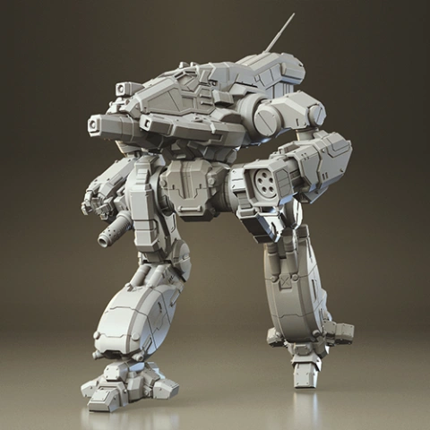 preview of MWO Bushwacker 3D Printing Model | Assembly + Active