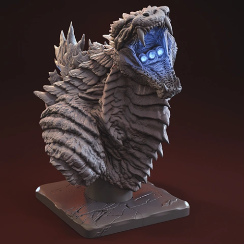 preview of Godzilla Singular Point Bust 3D Printing Figurine | Assembly