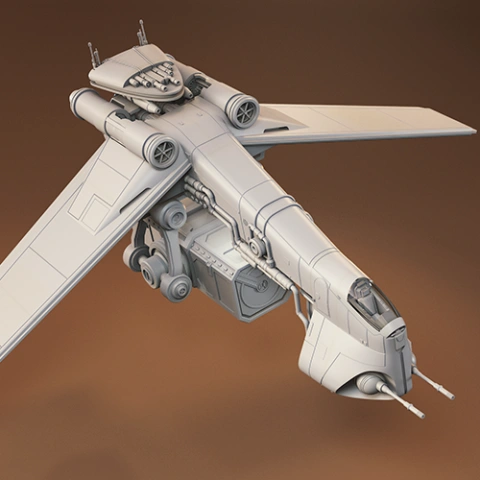 preview of LAAT/c Gunship 3D Printing Model | Assembly + Active