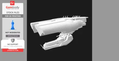A detailed 3D model of a futuristic spaceship from EVE Online, designed for 3D printing.