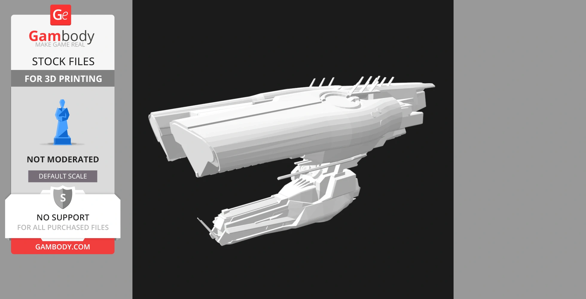 A detailed 3D model of a futuristic spaceship from EVE Online, designed for 3D printing.