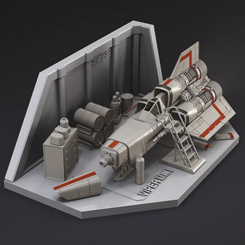 preview of Viper TOS 3D Printing Model in Diorama | Assembly